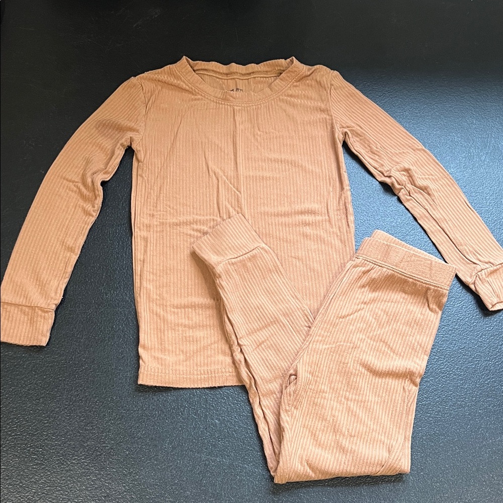 Little Sleepies Caramel Ribbed long sleeve pj set, 3T